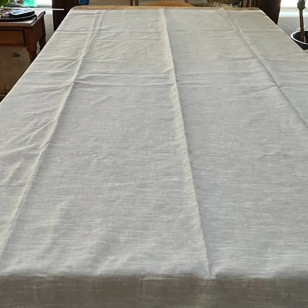2 Pottery Barn Gray Blackout Lining Curtain Panels 50x84 Linen Blend